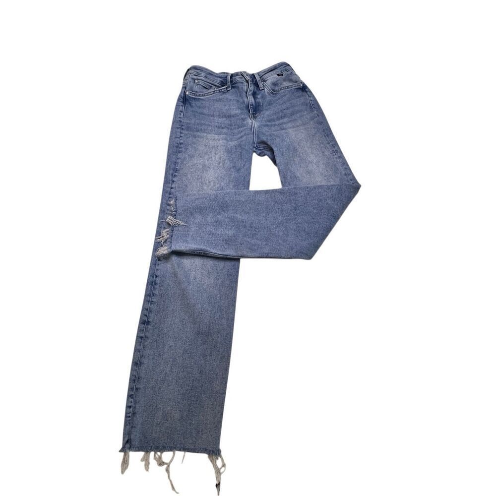 MAVI Women's High Rise Zip Fly Raw Hem Denim jeans Blue Size 26/28